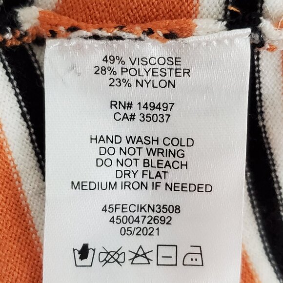 Favorite Daughter Revenge Coral Stripe Knit Sweater Crop Top NEW NWT Size M - Picture 10 of 14